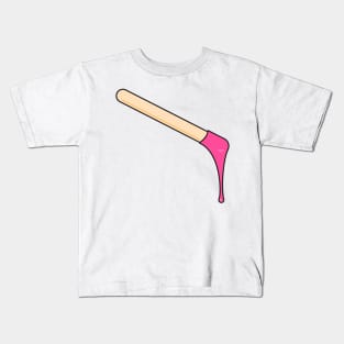 Hot Wax Dripping Off Waxing Stick Kids T-Shirt